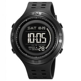 Наручний годинник Skmei 2708BKBK Black-Black чоловічий спортивний у чорному кольорі