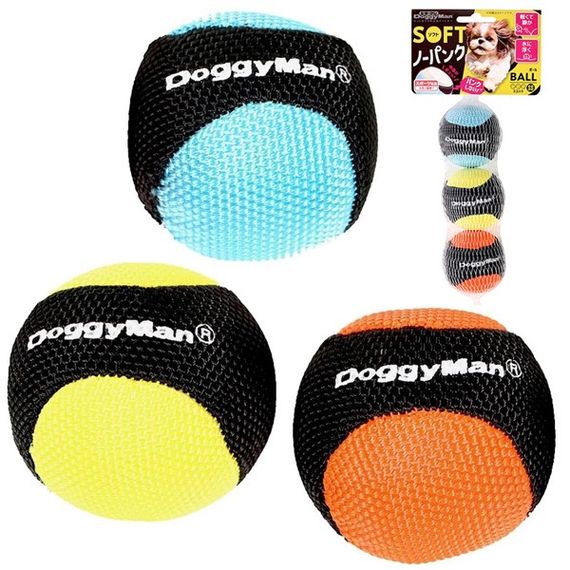 Набір іграшок для собак DoggyMan Soft Ball, 3 шт, 4.5 см