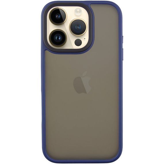 TPU+PC чехол Metal Buttons для Apple iPhone 16 Pro (6.3") Синий