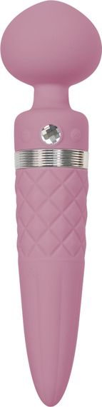 Вібромасажер 2в1 PILLOW TALK - Sultry Pink, класичний масажер і вібратор з ротацією, підігрів | Зображення 2