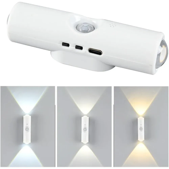 Настінна LED-лампа NS-02 • Декоративний RGB-світильник NS-02 з датчиком руху для інтер’єрного підсвічування | Зображення 3