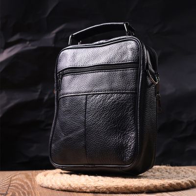 Сумка Vintage Кожаная Черная (21270) | Зображення 3