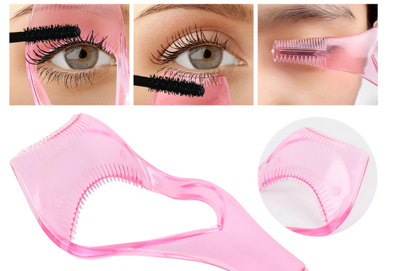 Трафарет для нанесения туши на ресницы (не пачкает кожу века) KK251 цвет розовый