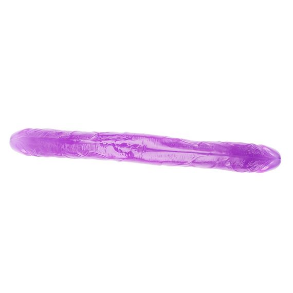Фалоімітатор двосторонній фіолетовий Chisa Hi-Rubber 46 см *4,7 см Sex Aura | Зображення 4