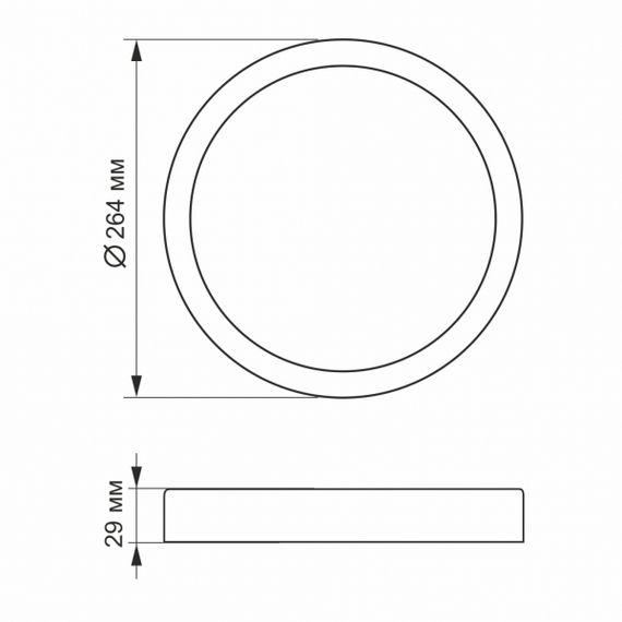LED Світильник круглий накладний VIDEX 24W 5000K Black | Зображення 4