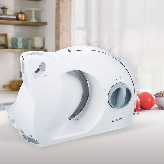 Електричний слайсер-ломтерізка Maestro MR-590 для нарізки м'яса, сиру, хліба та овочів | Зображення 1