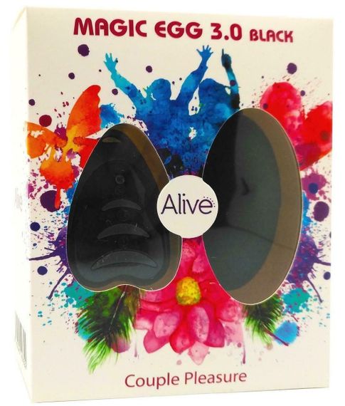 Виброяйцо Alive Magic Egg 3.0 Black с пультом ДУ, на батарейках | Зображення 1
