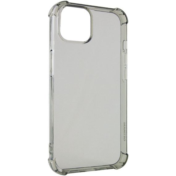 TPU чохол GETMAN Ease logo посилені кути для Apple iPhone 14 (6.1") Сірий (прозорий) | Зображення 1