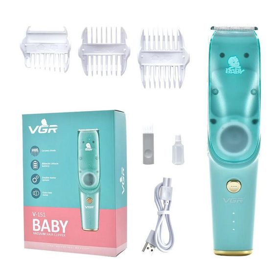Дитяча машинка для стрижки волосся 3в1, 5Вт, VGR V-151 / Акумуляторний безшумний тример для дітей | Зображення 9
