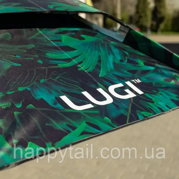 Парасолька для риболовлі 190 см LUGI з вирізом під вудку — вінілова парасолька Антишторм UPF 50+ | Зображення 1