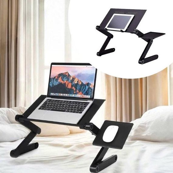 Складной столик с активным охлаждением для ноутбука трансформер переносная подставка Laptop Table T8 | Зображення 4