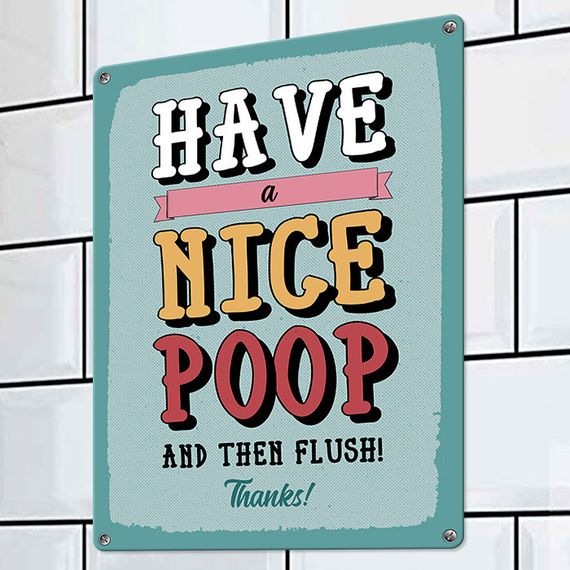 Металева табличка Have a nice poop 26х18,5 см (MET_20J002_WH)