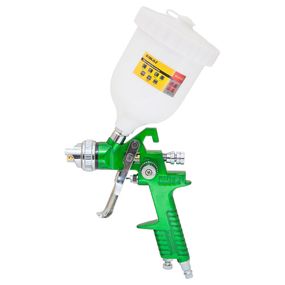 Фарборозпилювач Sigma HVLP 1.3+1.7 мм з верхнім баком 600 мл Green (6812121)