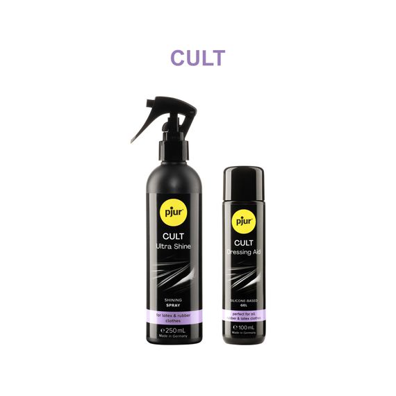 Змазка для латексу та гуми pjur Cult 100 мл, для полегшення надягання фетиш-вбрання на тіло | Зображення 3