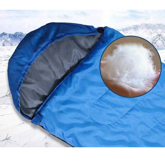 Спальний мішок широкий теплий до -15 °C, компактний легкий спальник має високий ступінь теплоізоляції | Зображення 8