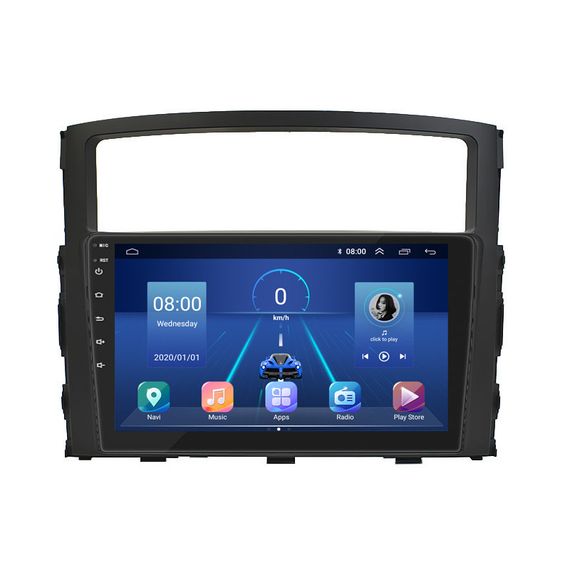 Штатная магнитола 9" Lesko для Mitsubishi Pajero IV 2006-2011 6/128Gb 4G Wi-Fi GPS Top Митцубиси