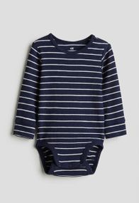 Дитяче боді для новонароджених хлопчиків H&M 68 см Темно-синій (26012701D1)