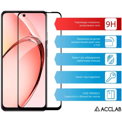 Стекло защитное ACCLAB Full Glue Oppo A3x Black (1283126598890) | Зображення 2