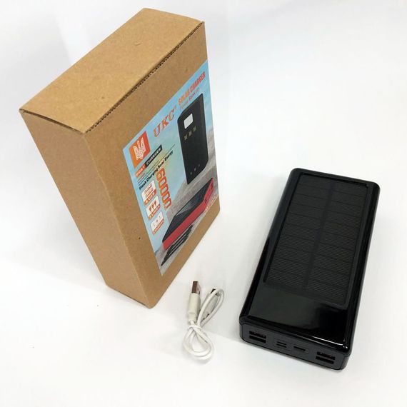 Портативна мобільна зарядка (Павербанк) POWER BANK SOLAR 60000MAH, переносний акумулятор FP-198 для телефону | Зображення 8