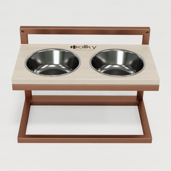 Миски на регулируемой подставке для средних собак Hollky Flex M (2 × 0.85 л) FM-422530-GLWH | Зображення 3