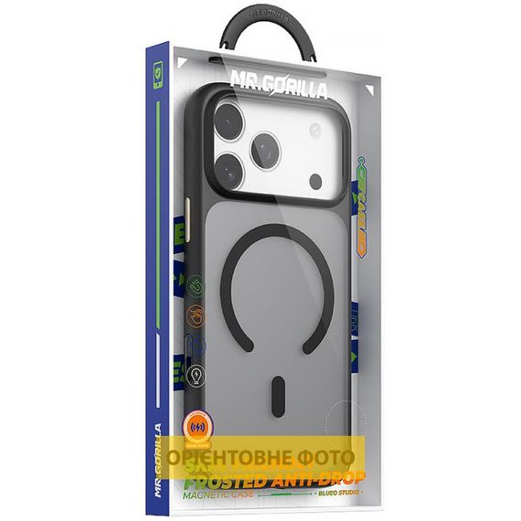 TPU+PC чохол Blueo Skin Friendly Frosted with MagSafe для Apple iPhone 17 Air (6.5") Чорний | Зображення 2