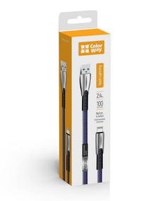 Кабель USB Lightning ColorWay CW-CBUL010-BL 2,4A 1м синий