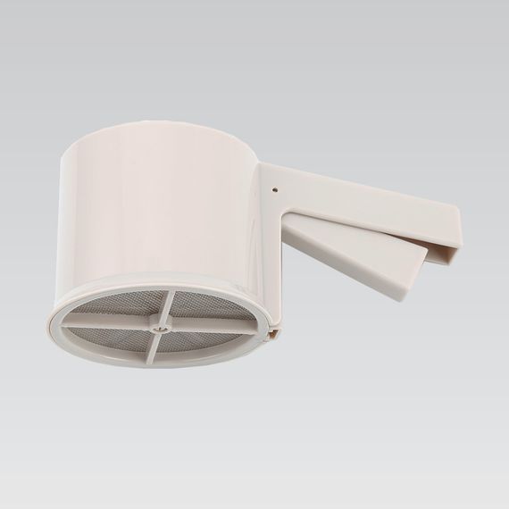 Кружка-сито для просіювання борошна Maestro MR-1164, пластикова, бежева, діаметр 10 см