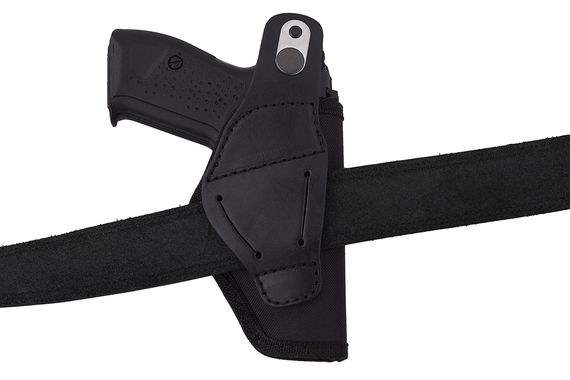 Кобура для ЛІВШІ для Форт-12 поясна + прихованого внутрішньобрючного носіння на скобі (oxford 600d/ шкіра, чорна) MAS | Зображення 2