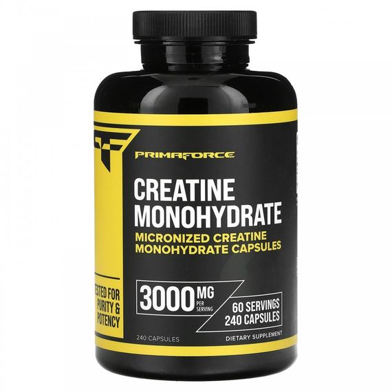 Креатин моногідрат Primaforce Сreatine Monohydrate, 750 mg, 240 Capsules