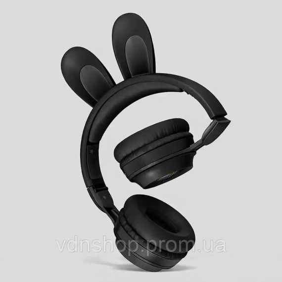 Дитячі бездротові Bluetooth навушники з вушками зайчика RGB Picun B12 4704/4705 VJ | Зображення 1