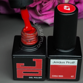 Гель-лак Jerden Proff №47 (червоний чілі) 5 мл