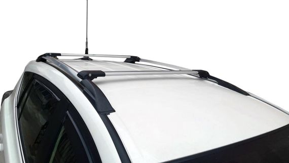 Перемички на рейлінги під ключ (2 шт) до 110 см, Сірий для Toyota Rav 4 2013-2018 рр | Зображення 6