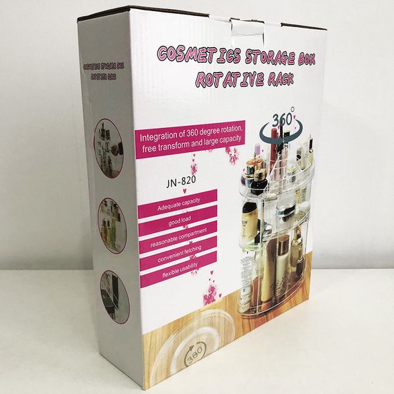 Круглий білий органайзер для косметики і прикрас Style Classic Fashion | Зображення 3