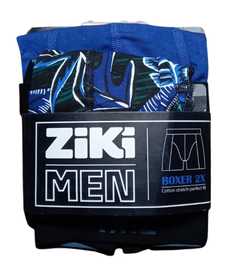 Набір чоловічих трусів боксерів ZIKI MEN 2 шт в наборі, розмір ХS, синій, квітковий