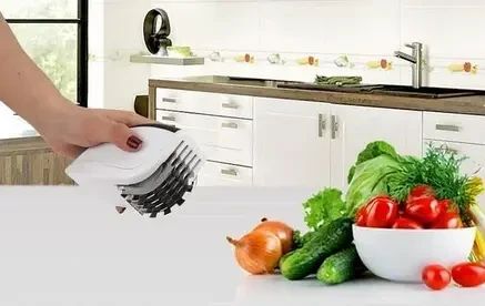 Нож для нарезки 3 в 1 Rolling Mincer w-53 и Tenderizer с чесночным прессом овощерезка | Зображення 4