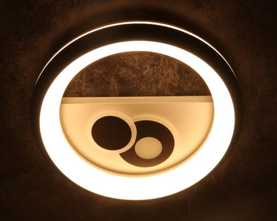 Люстра світлодіодна підвісна LED світильник для квартири на стелю лед з пультом 25350 Білий 8х48х48 см. | Зображення 2