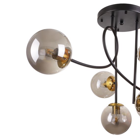 Люстра потолочная в спальню Е27 60W BK (BR-01 633C/6) | Зображення 5