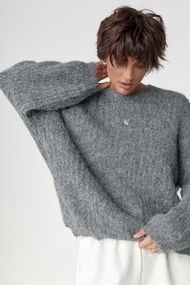 Тепла жіноча кофта з рукавами-ліхтариками - сірий цвет, ONE SIZE (є розміри)