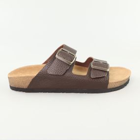 Шльопанці чоловічі шкіряні 589054 Коричневі 41 42 43 44 45 46 47