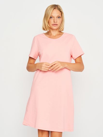 Жіноча нічна сорочка з коротким рукавом коралова, 4XL