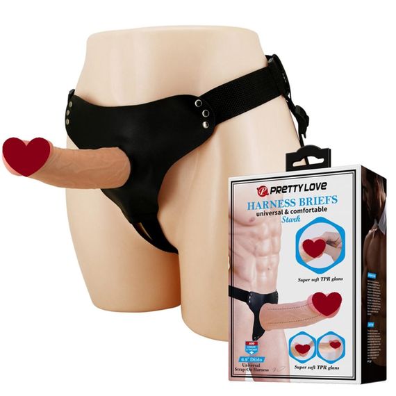 Чоловічий страпон Pretty Love Stark реалістичний, 17.5 х 4.3-5 см sexstyle