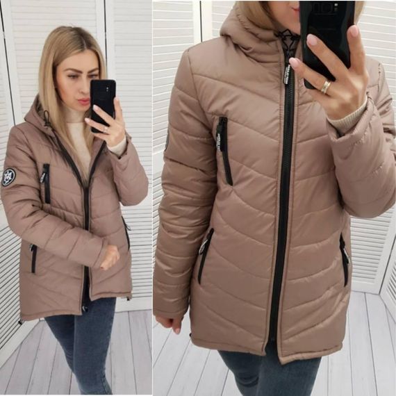 Елегантна жіноча парка, арт. 300, темна кава з молоком | Зображення 3