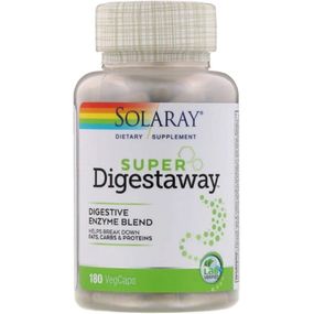 Пищеварительные ферменты Solaray Super Digestaway, Digestive Enzyme Blend 180 Veg Caps SOR-04802