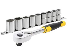 Набір торцевих головок 1/2" Stanley в металевому утримувачі 10 предметів (STMT82671-0)