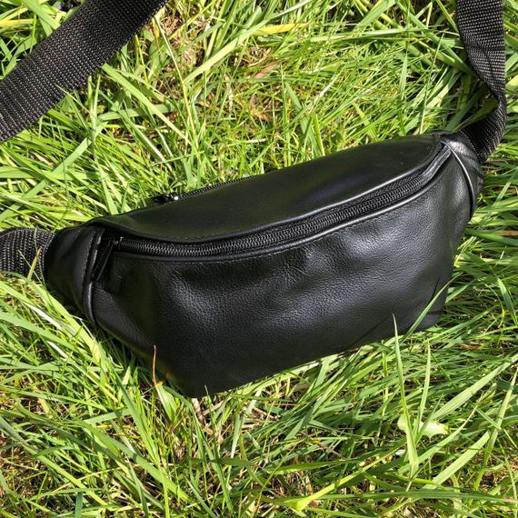 Чорна чоловіча бананка, Універсальна сумка на пояс, Чоловіча сумка барсетка, Бананка модна EO-97 | Зображення 4