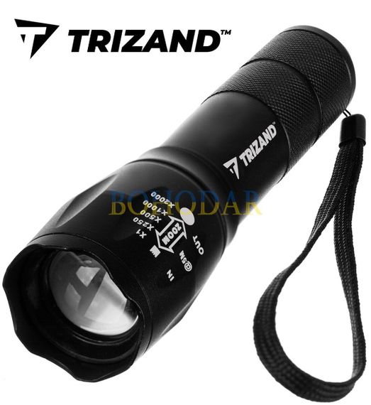 Фонарик (фонарь) ручной TRIZAND L18368 + POWERBANK CREE T6 Micro-USB 5100 mAh Польша! | Зображення 1
