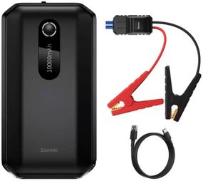 Пускозарядное устройство Бустер Baseus Car Jump Starter 10000mAh CGNL020101 3in1 с функцией Павербанка