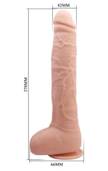 Фалоімітатор на присосці Baile Beautiful DICK 10.6" Flesh sexstyle | Зображення 7