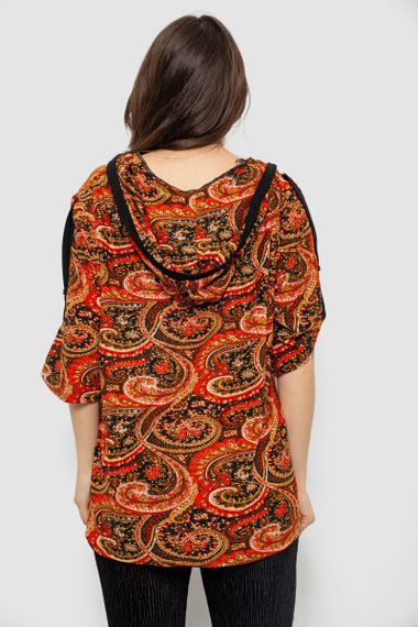 Блуза жіноча з принтом, колір червоний, 230R1501 | Зображення 5