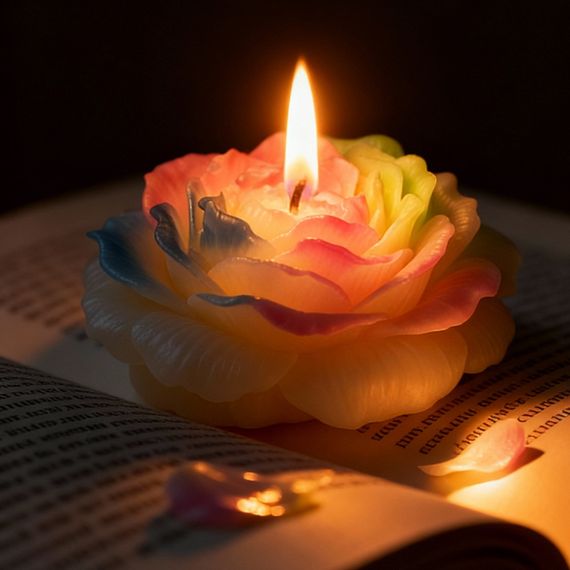 Свеча люминесцентная пион GlowKink низкотемпературная, разноцветная, L sexstyle | Зображення 5